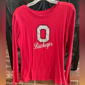 Red Long Sleeve Ohio State Buckeyes Shirt